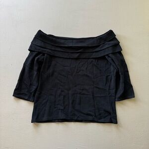 Vintage Sportsworks Studio Off The Shoulder Knit Sweater